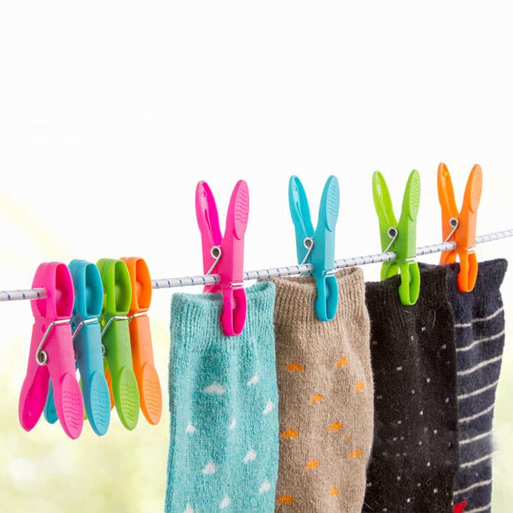 Pinzas para Ropa, Pinzas de Ropa Fuertes, Pinzas para Ropa, Agarre Firme, plástico Suave, Pinzas de lavandería para Calcetines, Suministros para el hogar, Suministros a Prueba de Viento, 120 Unidades