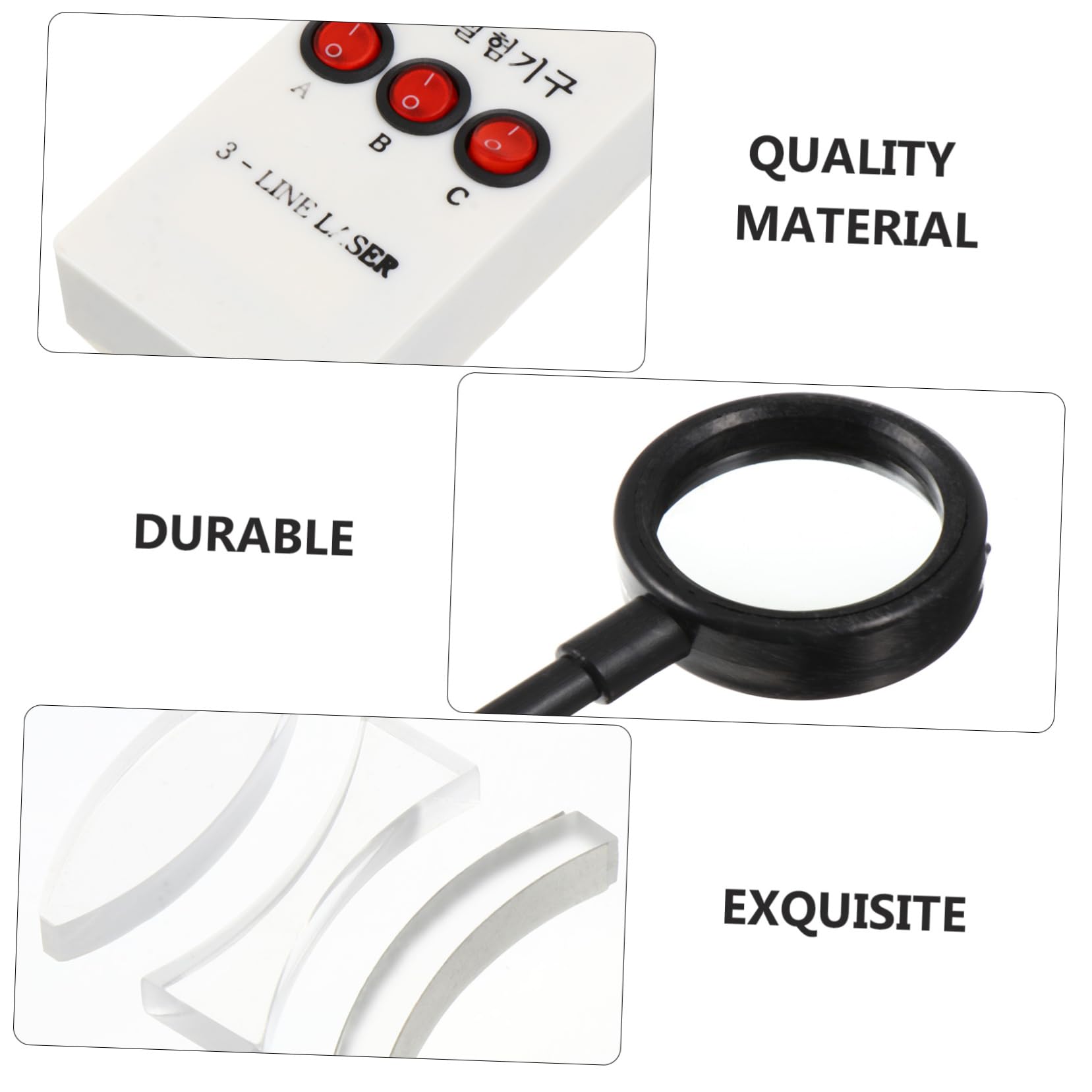 Gatuida Kit Optique Physique 17 Pièces Prismes, Lentilles Convexes et Concaves pour Laboratoire D’optique, Outil Pédagogique pour Enseignement des Sciences et Couleur Aléatoire