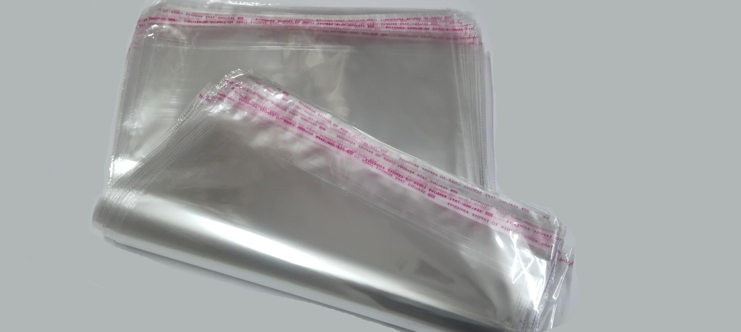 Webshoppers -50 Pieces (10x12 Inch + 2 inch Flap) Adhesive Plastic Polythene Clear Bags | Multipurpose Transparent Self Adhesive Plastic Pouch Bag For Packing And Storage (B0CQRMM5MY) Amazon Price History, Amazon Price Tracker