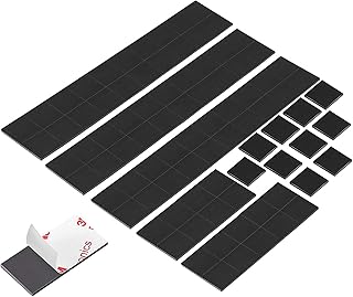 Self Adhesive Magnetic Squares,Bingolar Strong Anisotropic (Hold 100g) Magnet Squares with 3M Adhesive,Magnetic Tape Squares(Each 25x25x2mm),Flexible Magnet Squares for Classroom Organization,DIY