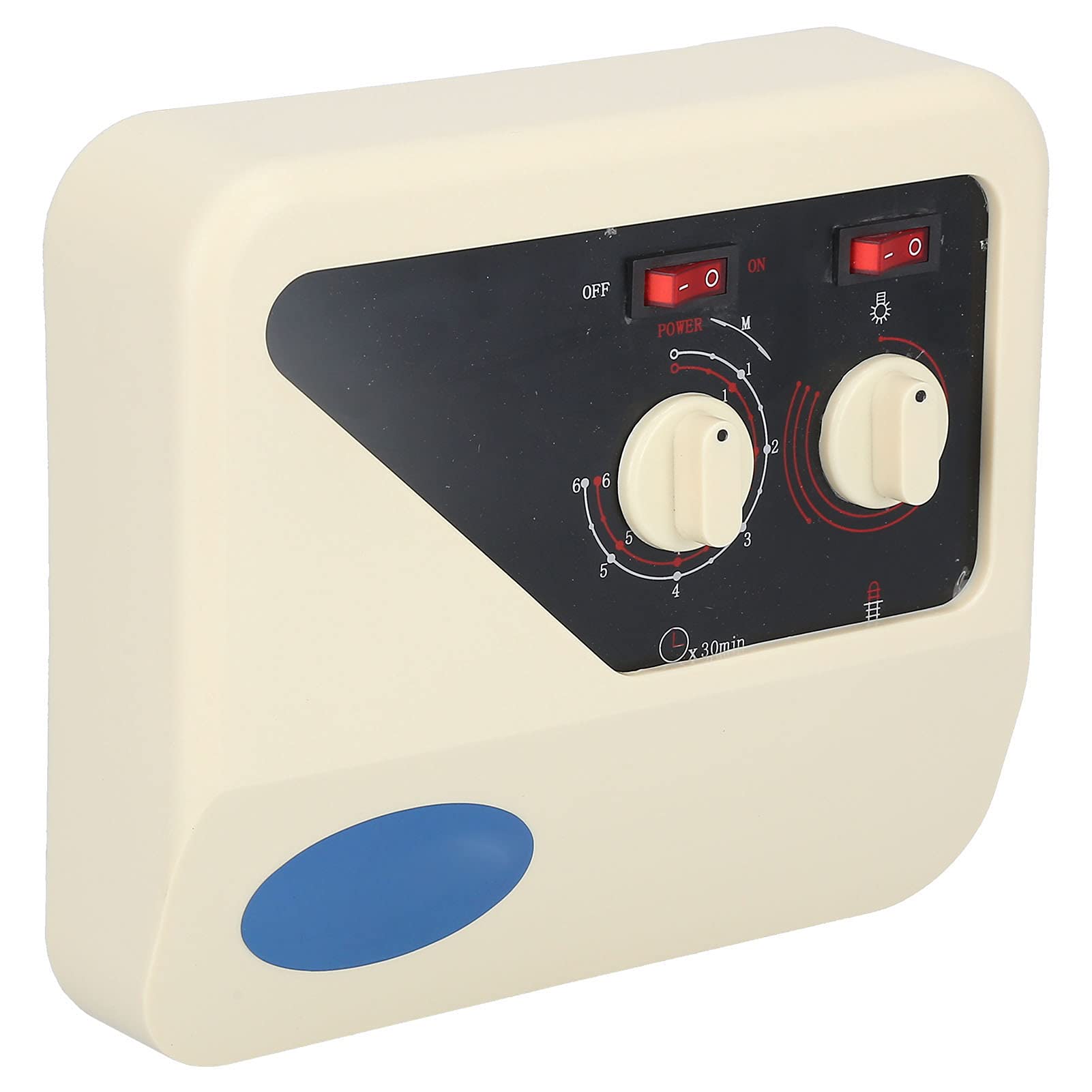 Zerodis Saunaofen-Saunaofen-Controller, Externer Saunaofen-Controller Externer Controller mit Temperaturfühlerkabel für 3-9 KW Saunaofen 220 V mit Knopfdesign