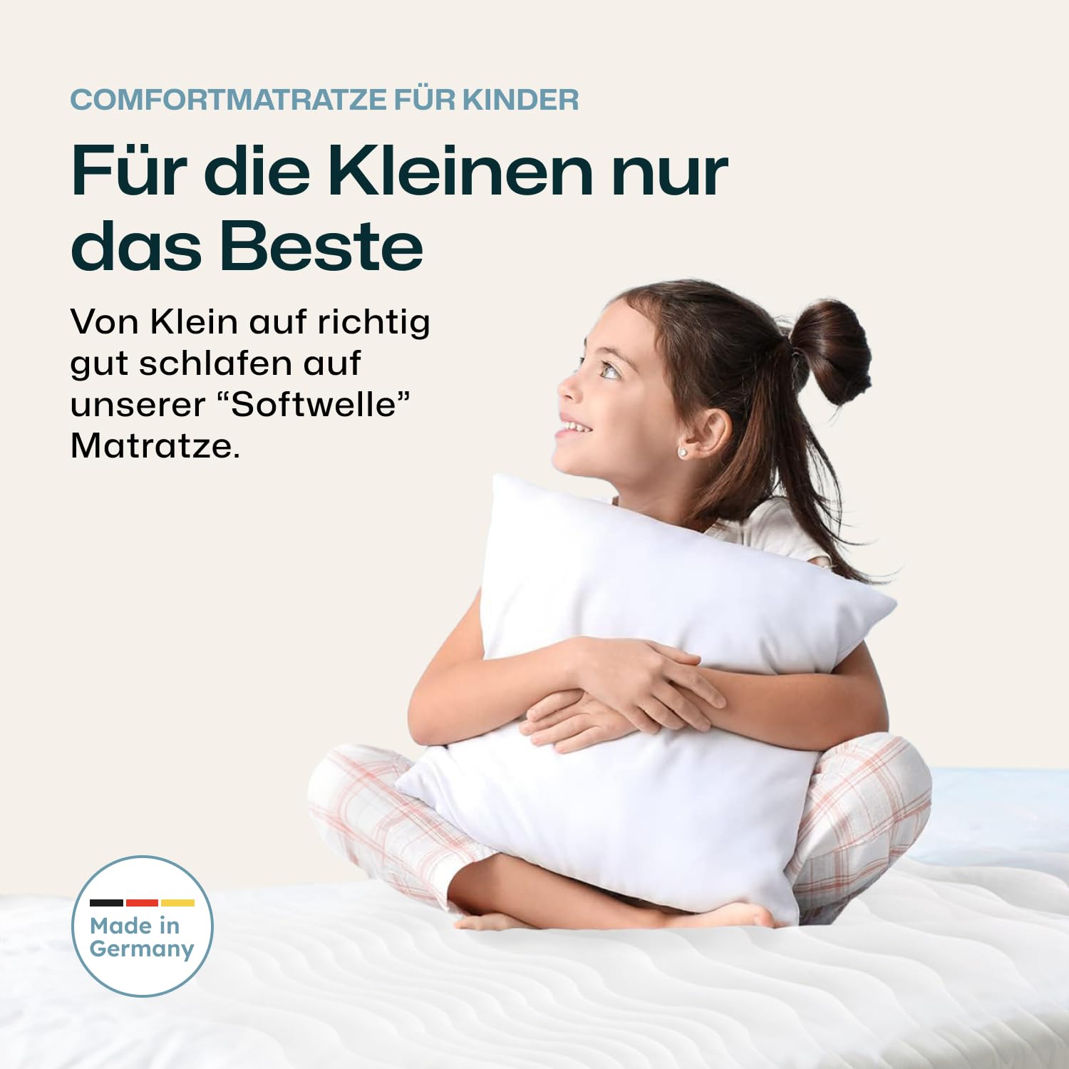 RAVENSBERGER Kinder- und Jugendmatratze Softwelle - Härtegrad H1/H2, weich - 90 x 200 cm, Höhe 16 cm - 7-Zonen Kaltschaummatratze mit Funktionsbezug, allergikerfreundlich