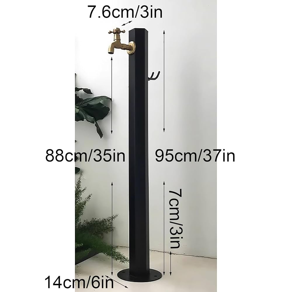 Amazon | 立水栓，屋外用蛇口、独立した六角形の庭用水柱、全