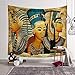 Produktbild Enhome Tapisserie Wandbehang, Alte Ägypten-Serie Druck Wandteppich Polyster Wanddekoration Hanging Hippie Yoga Picknick Tischdecke LED Kupferdraht Licht (Altes Ägypten,90 * 65cm)