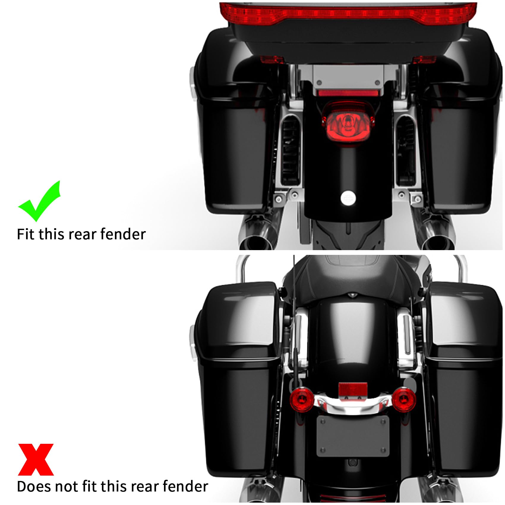 TCMT Saddlebag LED Inserts Support Auxiliary Light Fit For Harley Road Glide FLTR 2014-2023 Electra Glide Ultra Classic 2014-2019 Ultra Limited 2014-2024