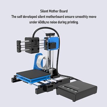 3D Printer for Kids, Small Desktop 3D Printing Machine with 100x100x100mm Print Size, Compatible with PLA Filament for DIY Enthusiasts Beginners (UK Plug)
