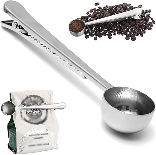 Miniatura 5 de Pour Over - Hervidor de café con termómetro de 1.2 litros, agarre de mano de cuello de cisne, acero inoxidable de primera calidad, cuchara de café