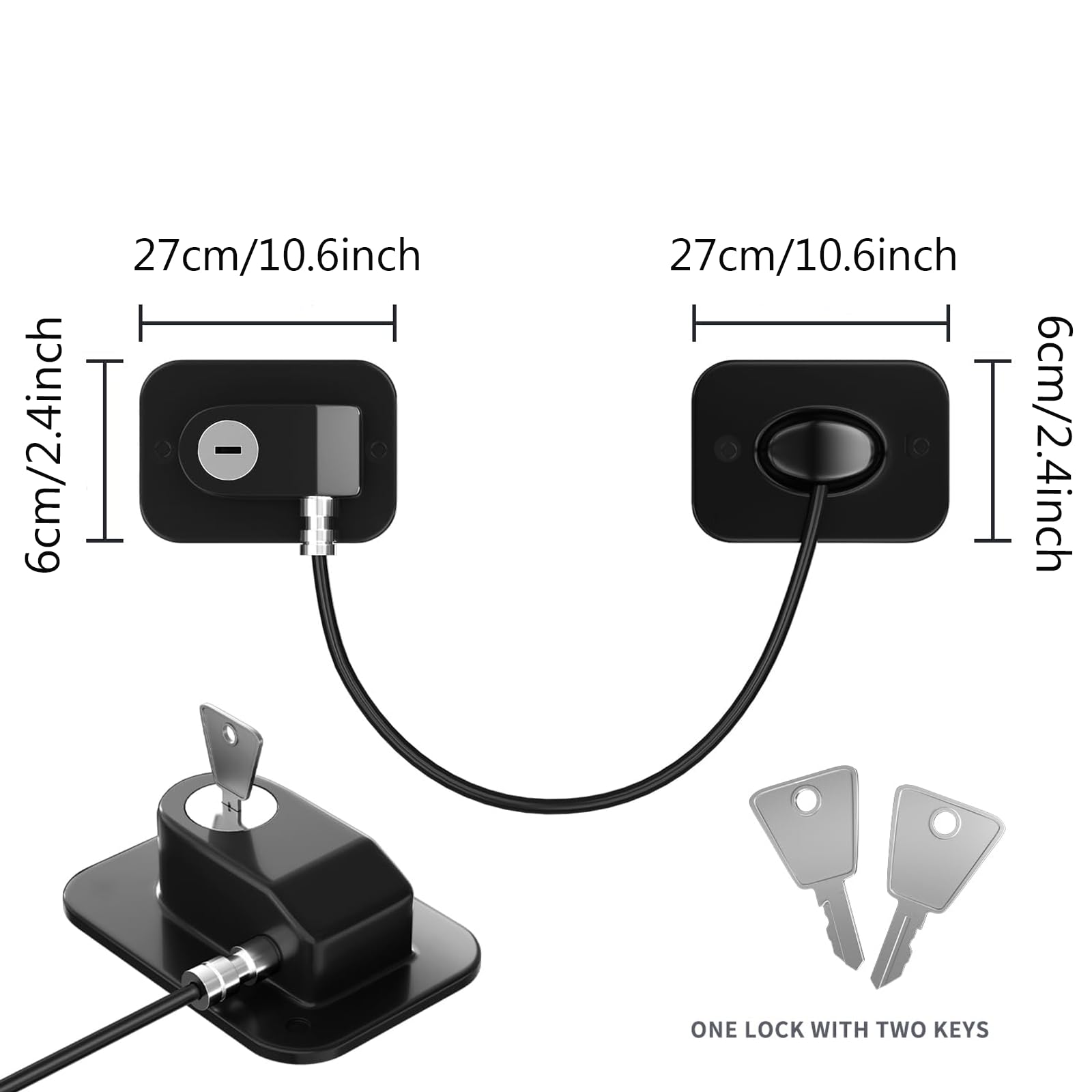 Fridge Lock No Drilling, Kids Refrigerator Lock, Combination Child Proofing Freezer Locks, for Freezer Cabinets, Drawers - Image 3
