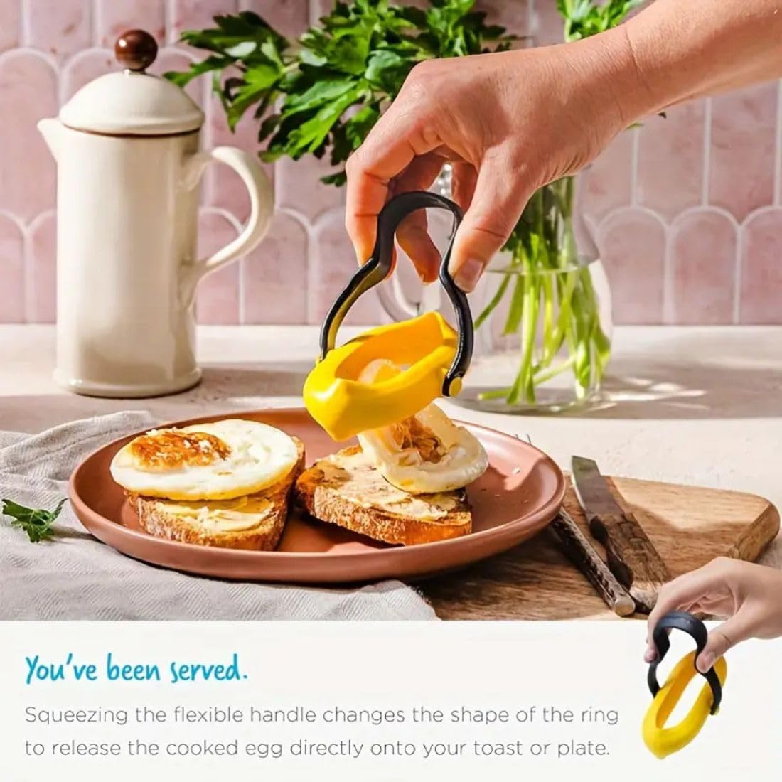 YEIPIS Egg Rings, 3 inches, Fried Egg Rings, Ring Molds for Cooking, Round Egg Cooker Rings for Frying Shaping Egg Forming Mold Egg Shaper Pancake Kitchen Tool 1