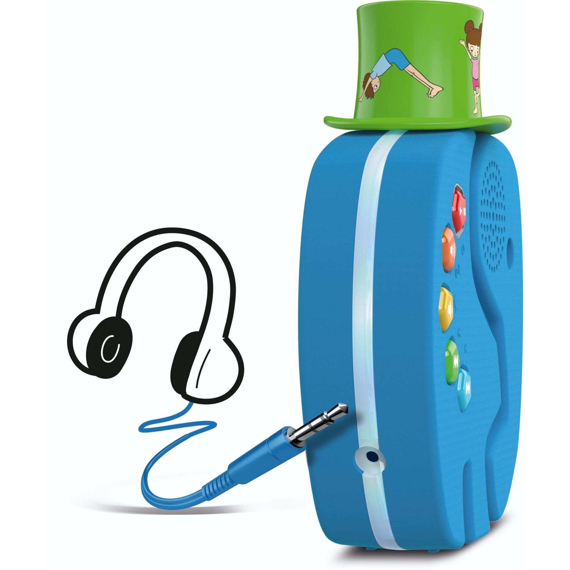 TechniSat TECHNIFANT – odtwarzacz audio i głośnik Bluetooth dla dzieci (w zestawie lampka nocna, z nasadką do odtwarzania MP3 i wydajnym akumulatorem)