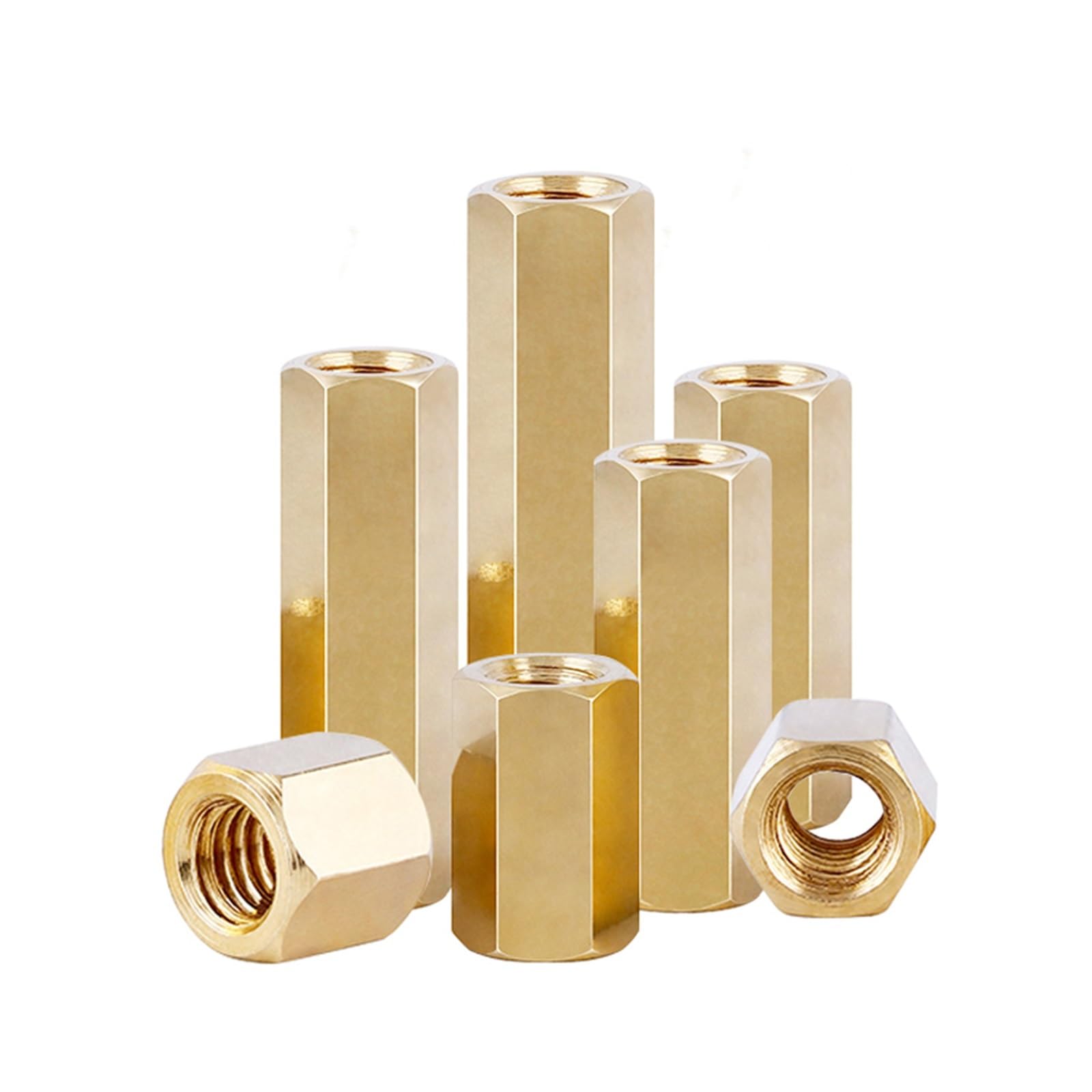 Separador hexagonal de latón con rosca hembra, Hembra hexagonal de latón a espaciadores hembra M2 M2.5 M3 M4 M5 M6 Paquete de varios tamaños(75mm-M3 (20pcs))