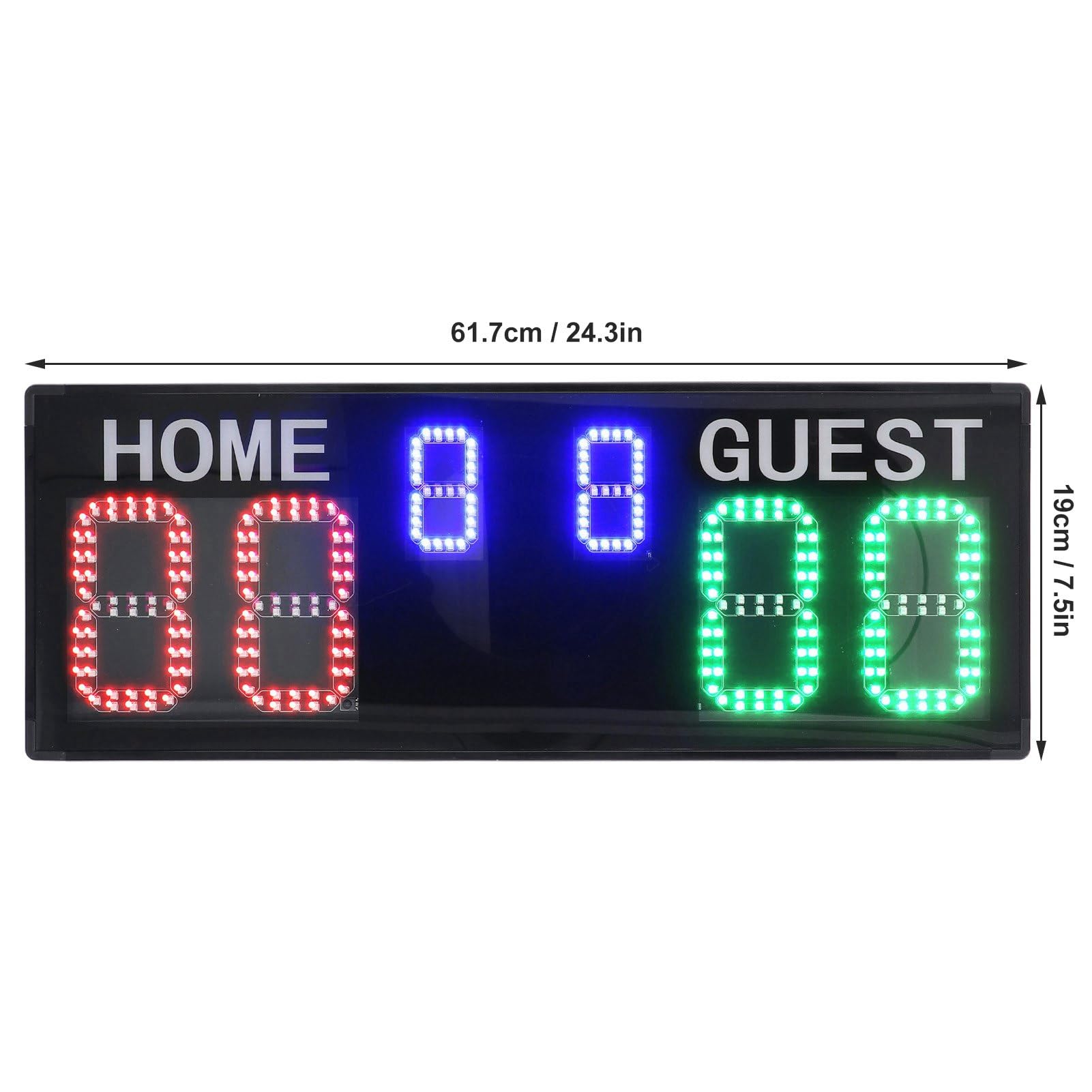 Tabellone Segnapunti Elettronico a LED, Display a LED Luminoso a 6 Cifre 1-99 Segnapunti Digitale con Telecomando, Tabellone Elettronico per Pallacanestro per Pallavolo, Basket, Calcio