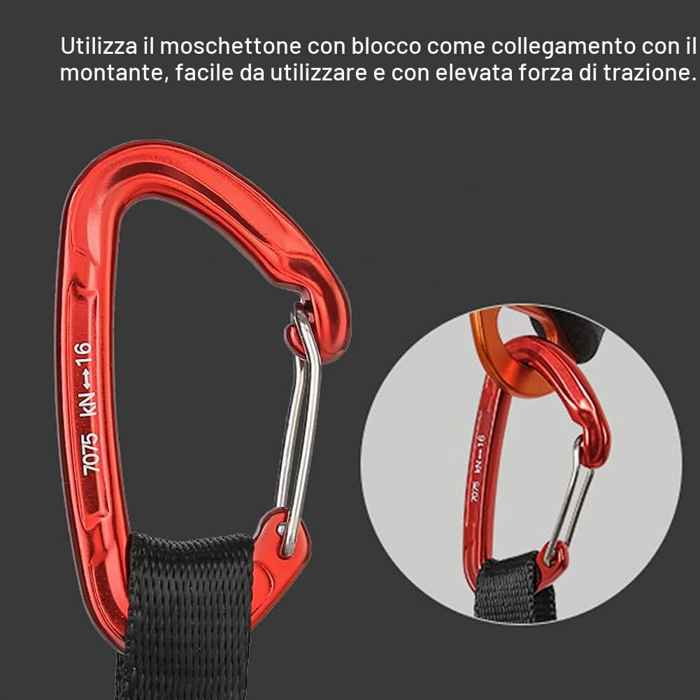 HERCHR Pedale per Alpinismo, Alpinismo All'aperto Arrampicata su Roccia Pedale Riser Ascender Cintura Corda Dispositivo di Protezione di Sicurezza Accessori per Lavoro Aereo