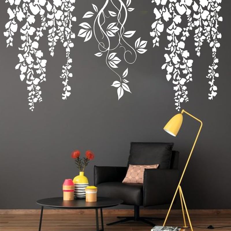 ARandNJ Painting Wall Stencils (Size :- 16X24 Inch) Botanical Theme Cherry Falling Leaf & Creepers Art DIY Reusable Design Ideal for Drawing Room & Bedroom Decoration Stencil (Pack of 2) (B0CGDXM9VG) Amazon Price History, Amazon Price Tracker