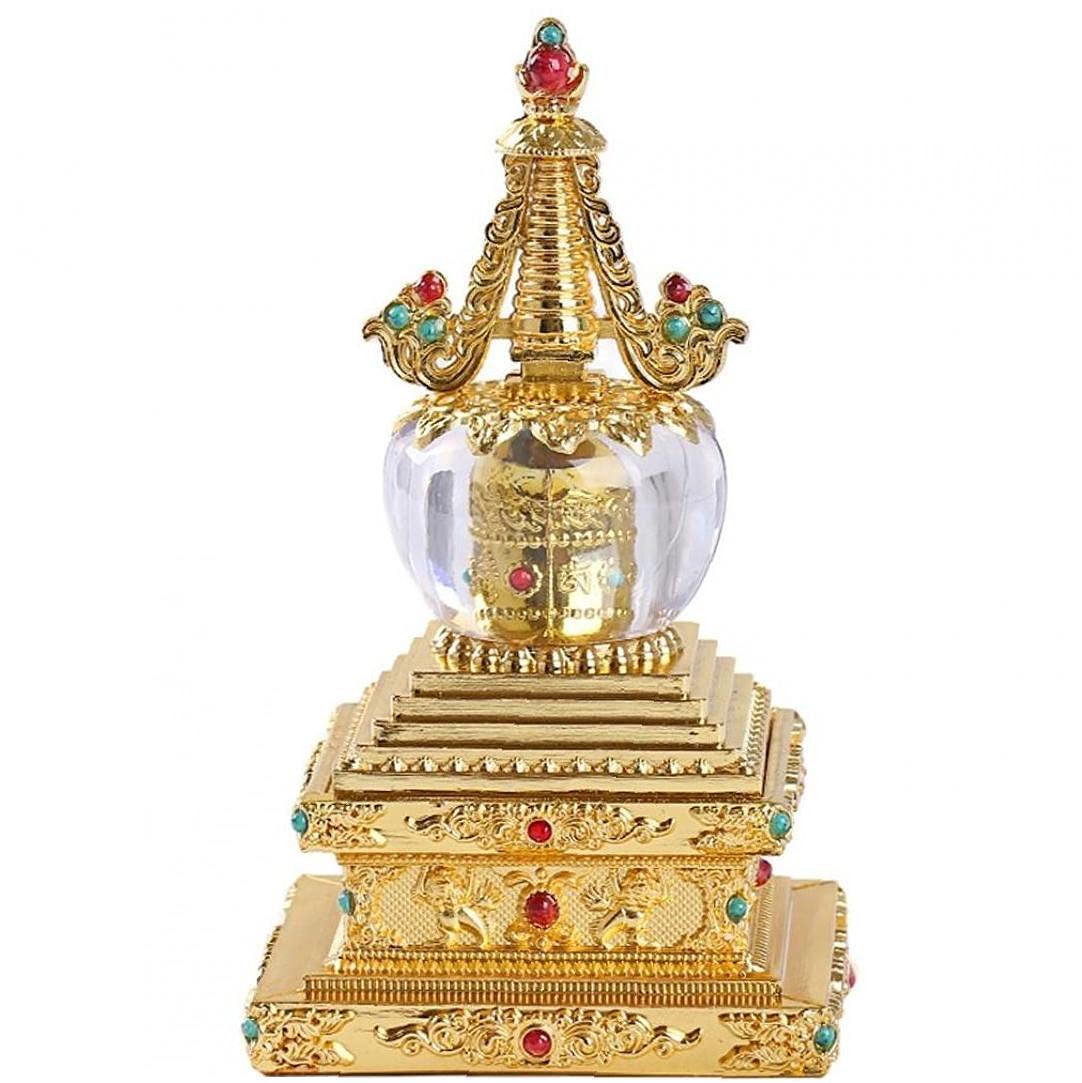 Stupa bouddhique en cuivre de haute qualité, pagode Bodhi pour autel sacré
