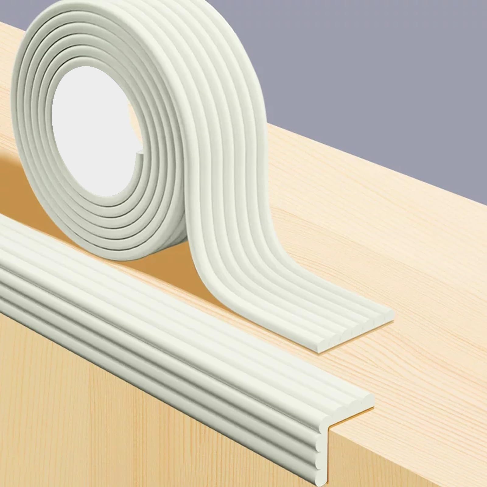W-förmiger Eckenschutz, verdicktes, weiches NBR-Material, geruchloser Möbelschutz, ideal für Tisch- und Möbelschutz, 20 m Rolle