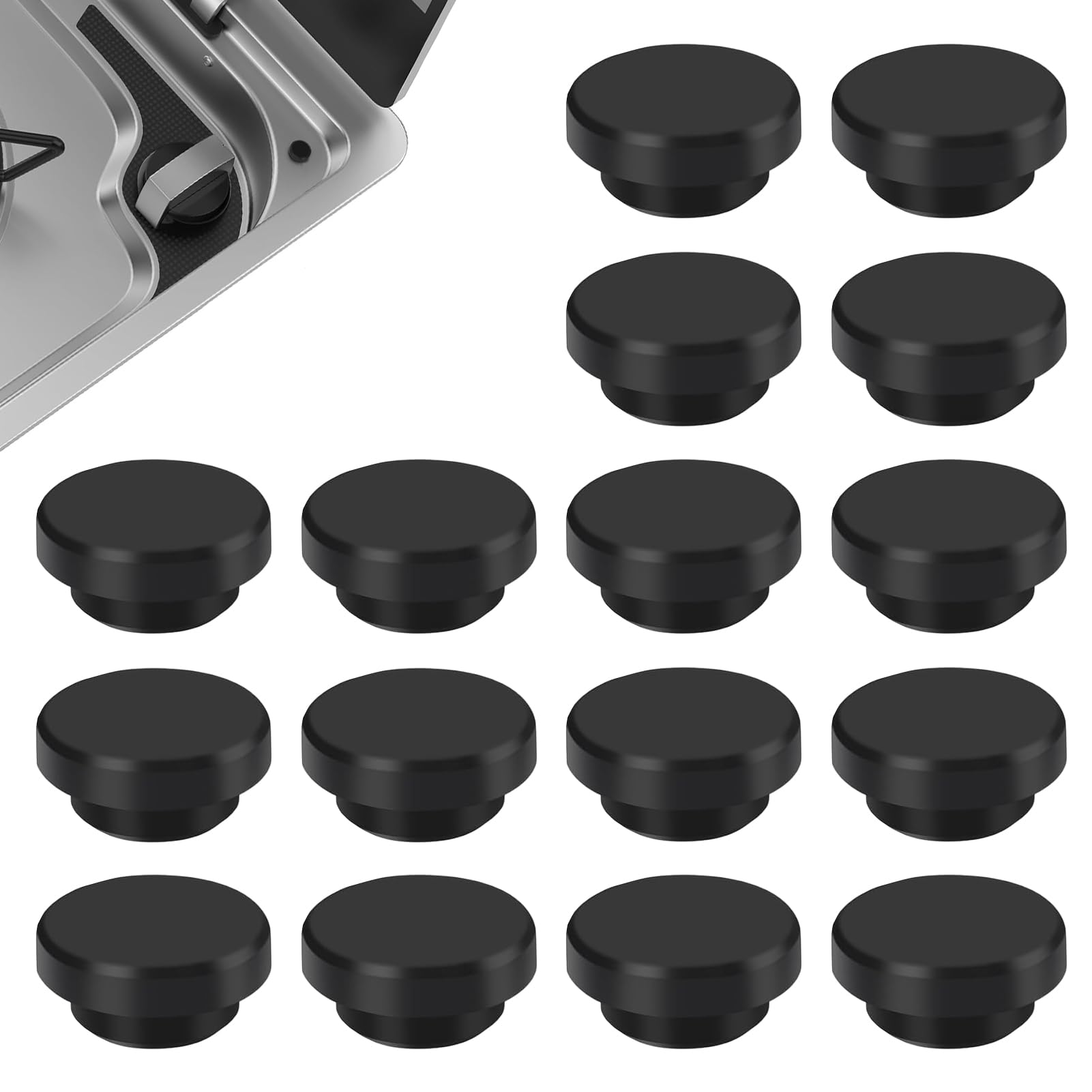 Tappi Foro In Gomma Siliconica 13mm &ndash; Coperture Stelo 19mm &ndash; Lotto Da 12/24/48
