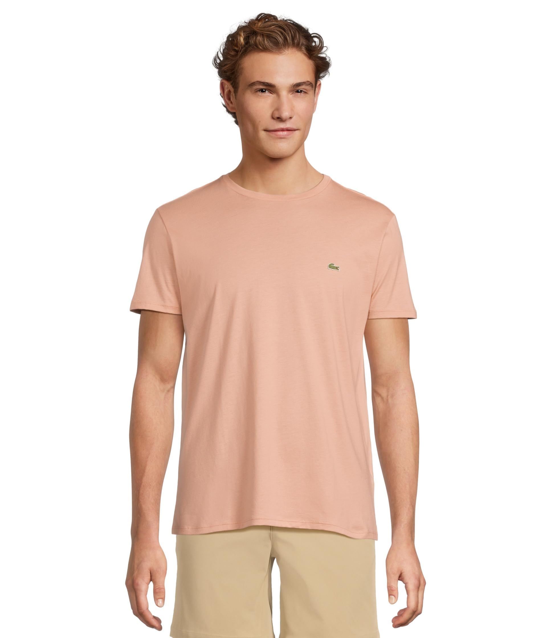 Lacoste Men's Monochrome Cotton Pima Jersey Crew Neck T-Shirt