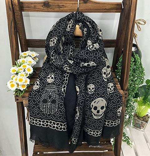 Foulard, sciarpa fazzoletto stampata con teschio
