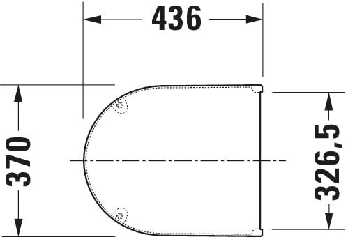 Duravit Toilet Seat Starck 3 - Urea Thermoset Toilet Lid with Stainless Steel Hinges, Top-Fix Installation, White, Five-Year Manufacturer's Warranty
