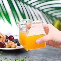 Vista 7 de Jarra de crema de cartón de leche de vidrio lindo claro Kawaii leche cartón taza mini crema jarra contenedor