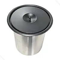 Lixeira de embutir Inox cozinha pia granito 3 litros gourmet luxo Preto