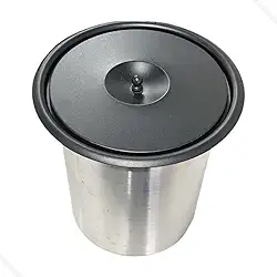 Lixeira de embutir Inox cozinha pia granito 3 litros gourmet luxo Preto