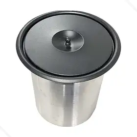 Lixeira de embutir Inox cozinha pia granito 3 litros gourmet luxo Preto
