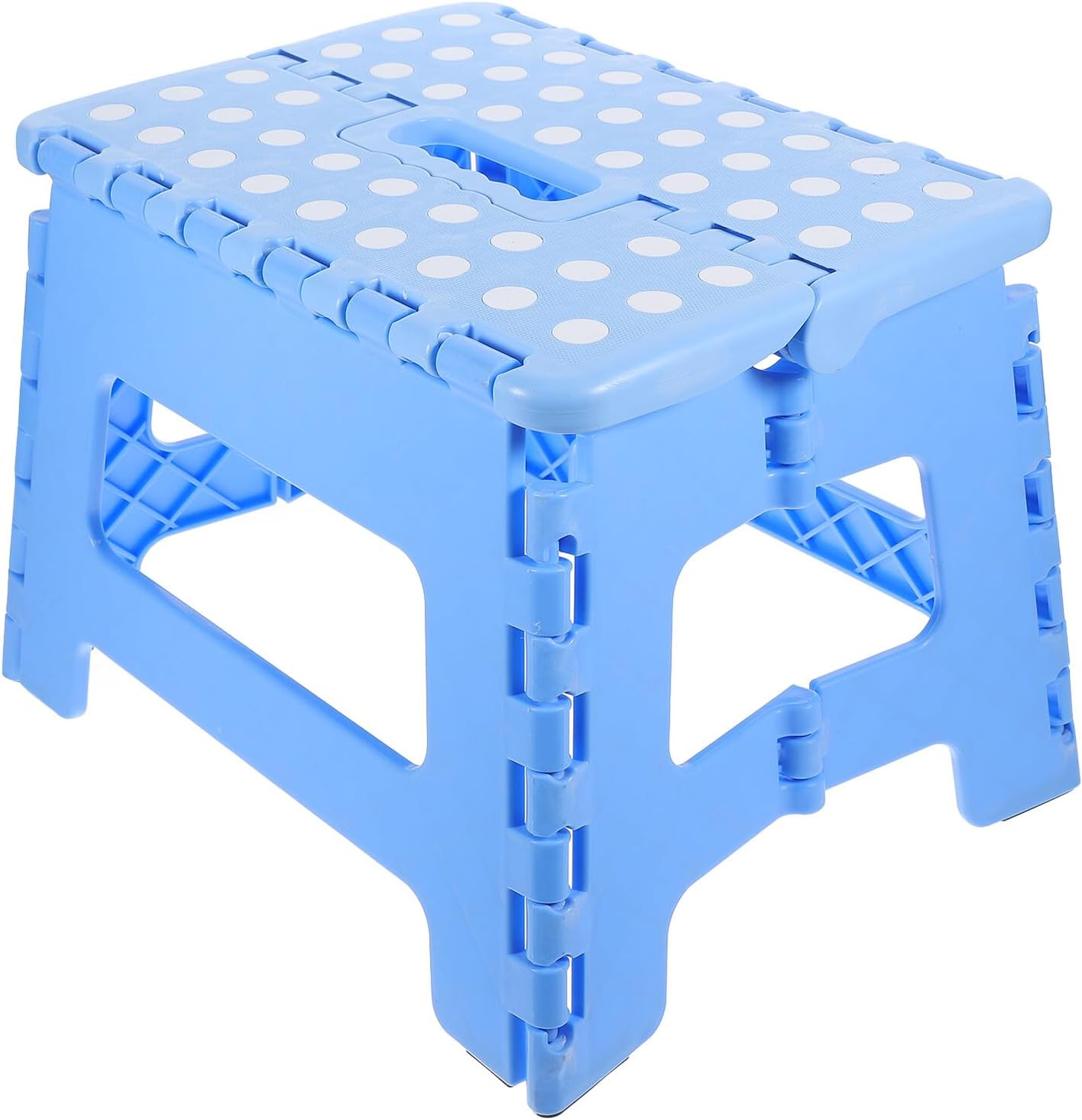 Wakauto Portable Small Folding Stool with Safety Lock, Lightweight Plastic Foldable Taboret for Home, Kitchen, Bathroom Use