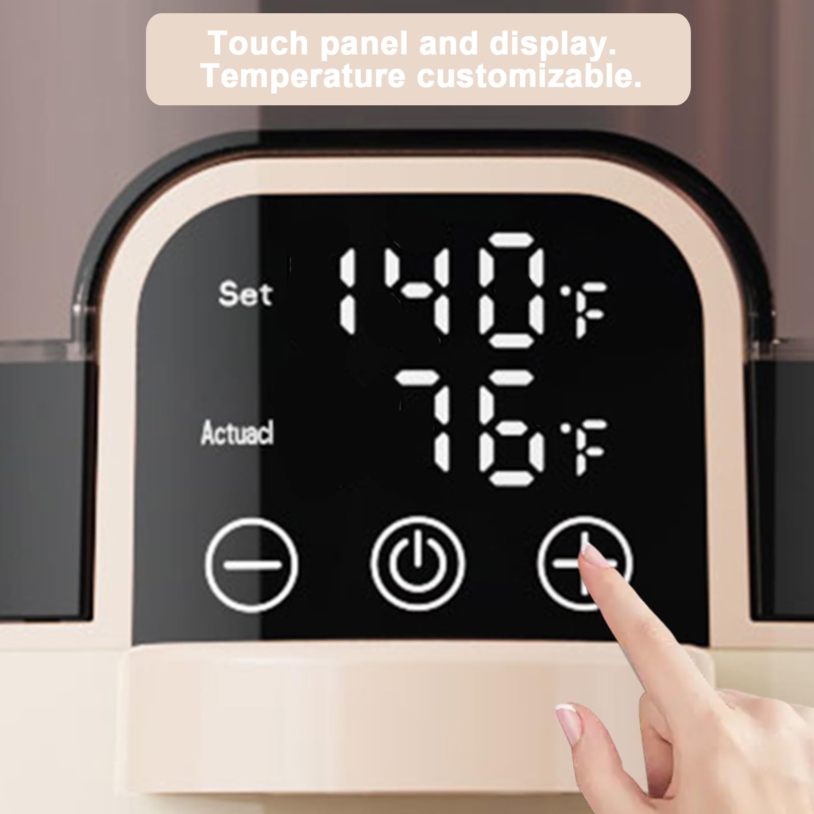Calentador instantáneo de biberones, dispensador de agua tibia para hacer botellas de fórmula al instante, contenedor desmontable fácil de limpiar, mantiene el calor 24/7, temperatura ajustable (beige