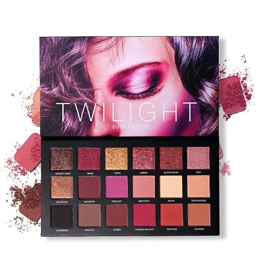 UCANBE Professional 18 Colors Eyeshadow Makeup Palette, High Pigmented 10 Matte + 7 Shimmer + 1 Metallic Glitter, Velvety Creamy Blendable Long Lasting Eye Shadow Pallets Makeup Set Kit