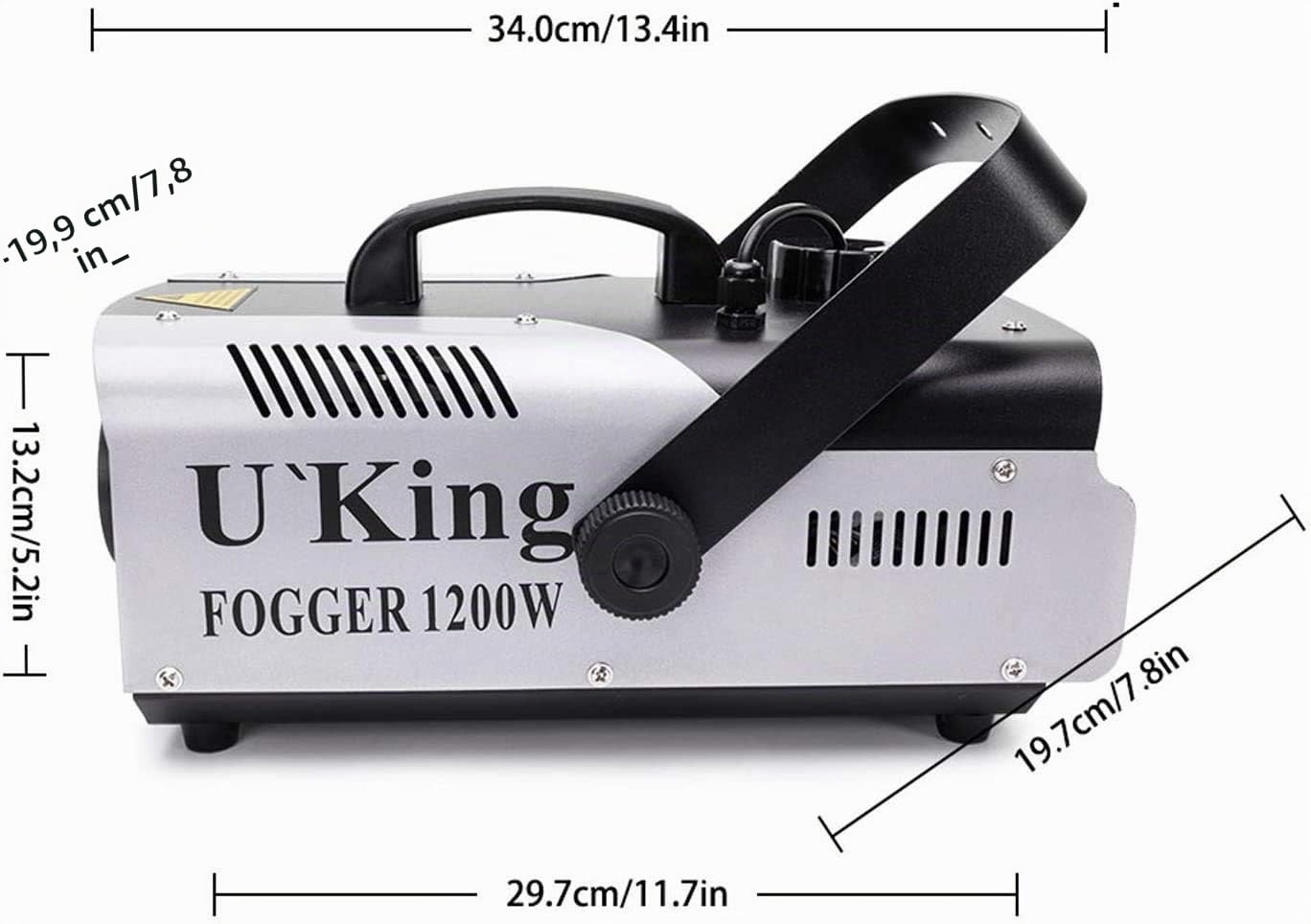 MORFIT - Máquina de humo led de 1200 W, 5600 CFM, luces led con 6 niveles, con protección de seguridad y mando a distancia, para fiestas, bodas, Navidad, Halloween, inventario alemán