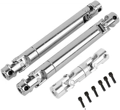 3PCS Metal Transfer Case Drive Shaft/Center Drive Shaft Set for Redcat Gen8 RER11413 RER11415