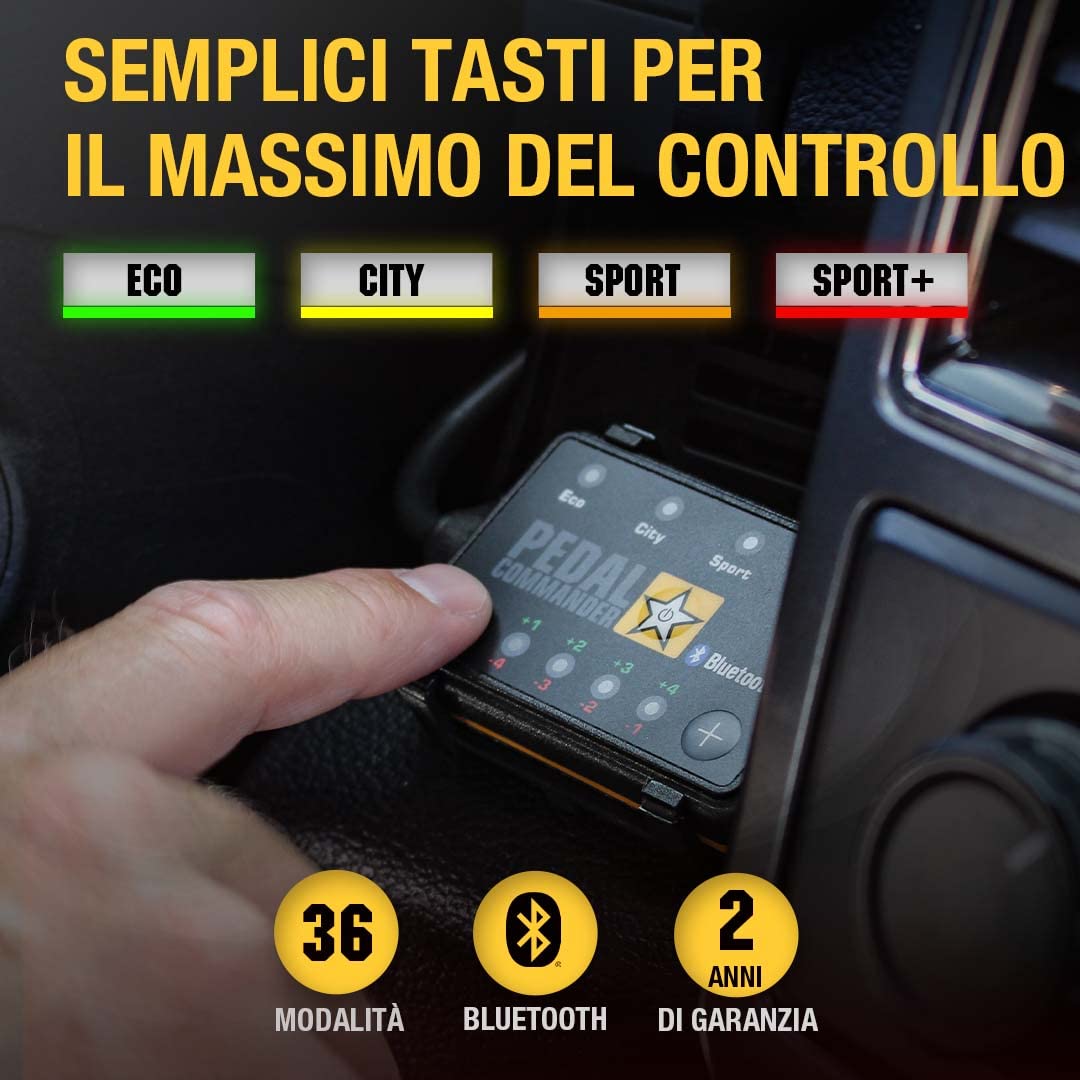 PEDAL COMMANDER per Jeep Renegade 2015+ 1. Gen Sport Latitude Limited Altitude Trailhawk e tutti gli altri modelli 1L 1.3L 1.4L 1.5L 1.6L 2L 2.4L Benzina e Diesel - Centralina Pedale Acceleratore