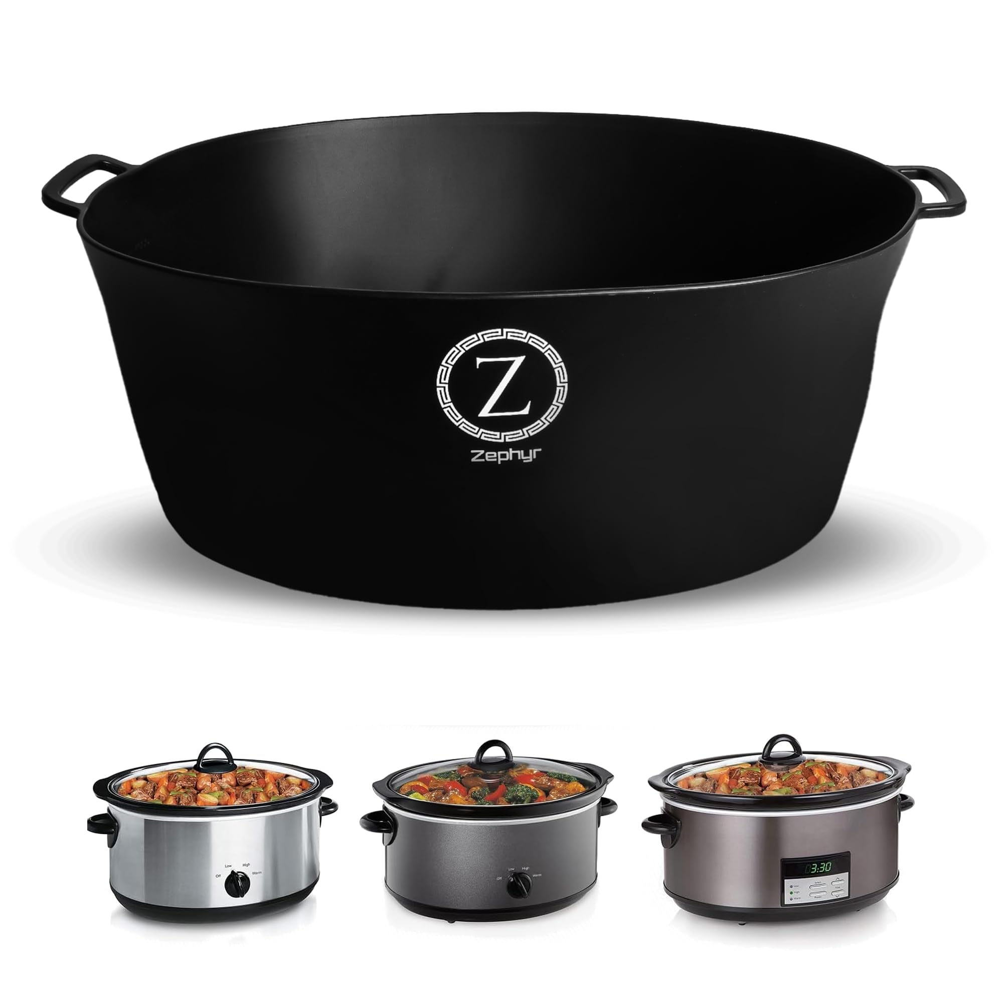 Zephyr silicone slow cooker liner (1, black)