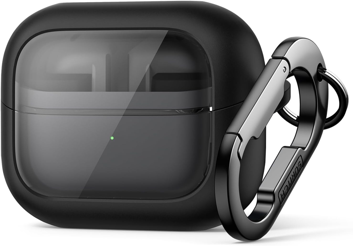 SURITCH for Samsung Galaxy Buds 3 Pro (2024) / Buds 3 (2024) / Buds3 FE (2025) Case, Magnetic Bumper Cases, Rugged Shockproof Protective Covers with Carabiner & Cleaning Kit & Removal Tool, Black