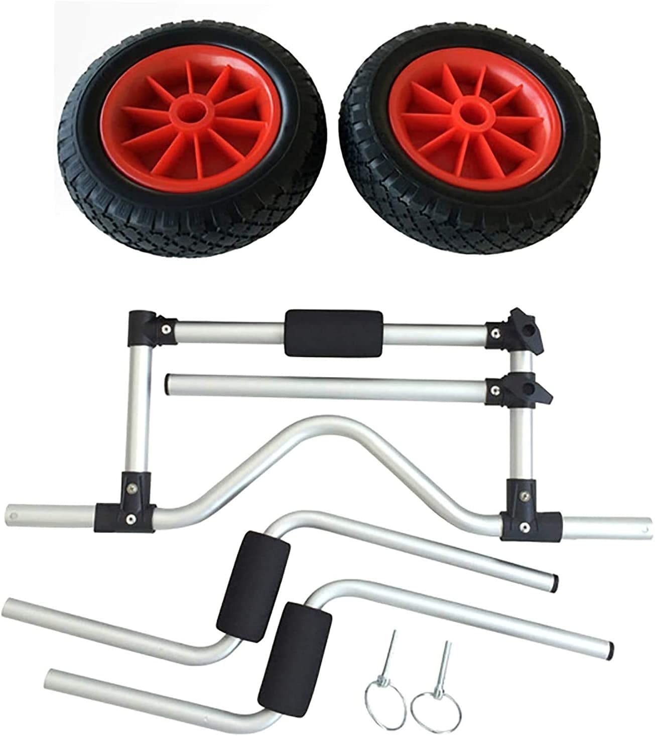 carrelli per Kayak Rimorchio per Kayak Pieghevole Telaio in Alluminio | Carrello Porta Canoa Universale per Barche Adatto a Tutti i Kayak Aperti, Barche con Piattaforma e Barche da Rafting