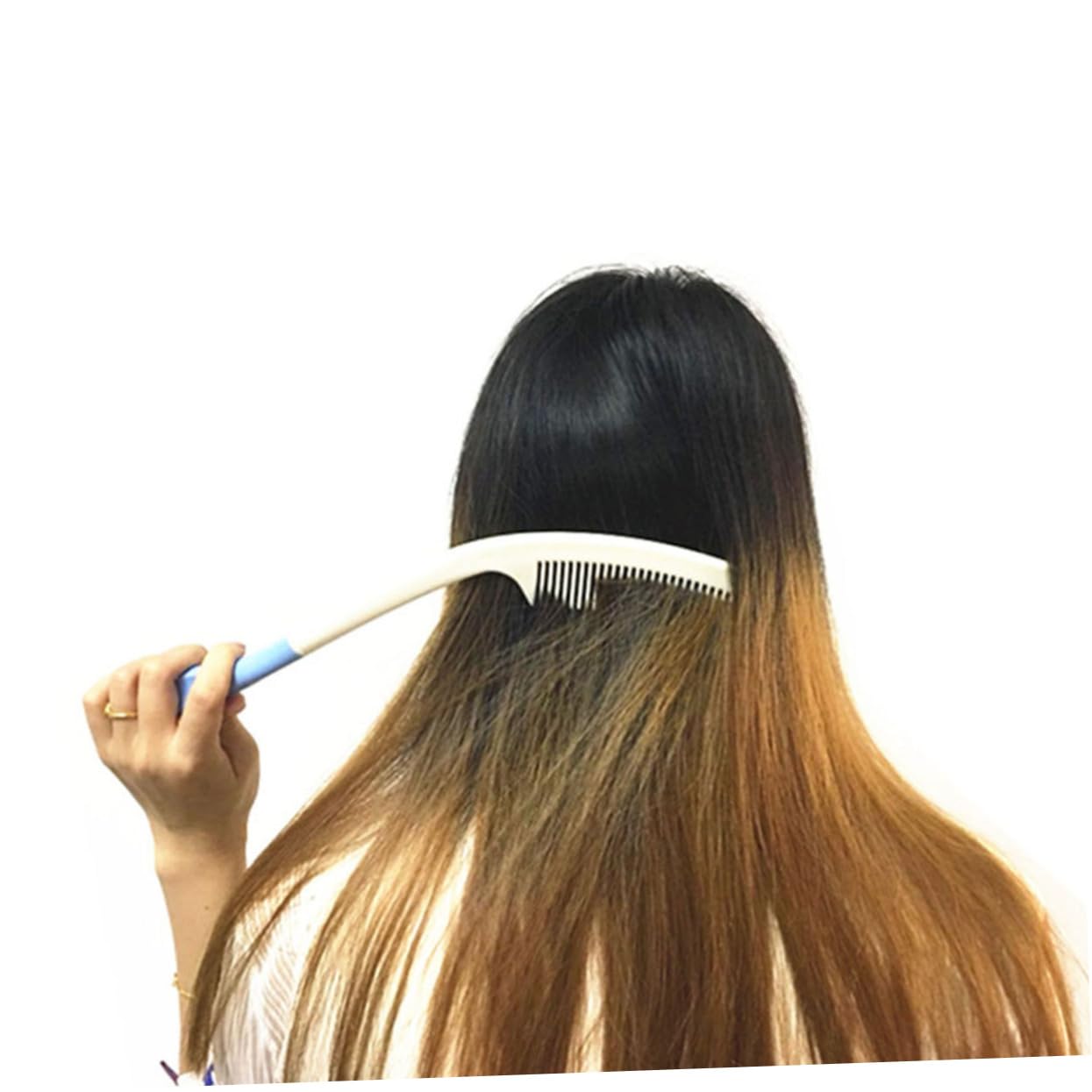 3stücke Langgriffkamm Für Damen Und Herren Ergonomischer Gebogener Kamm Aus Leichtem Kunststoff Für Haartypen Für Nasses Und Trockenes Haar Für Senioren Und Menschen Mit