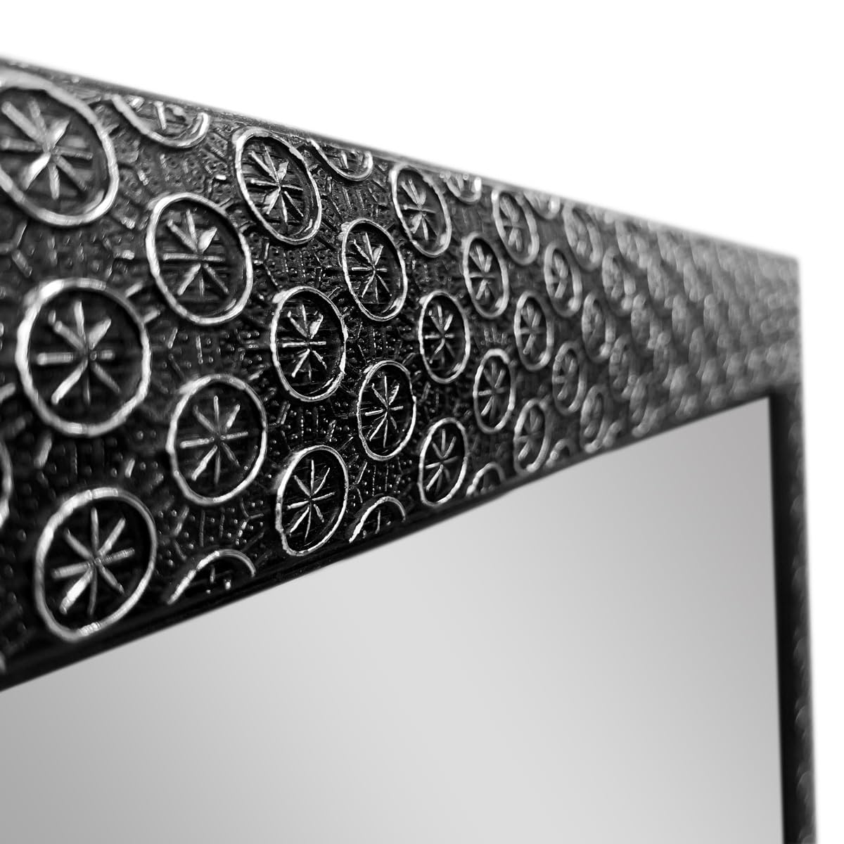 Homey Espejo Alto de Cuerpo Entero Rectangular de Pie, Modelo Grester, Decorativo, Práctico y Funcional, Medidas: 146 cm Alto x 38,3 cm Ancho x 28,5 cm Fondo