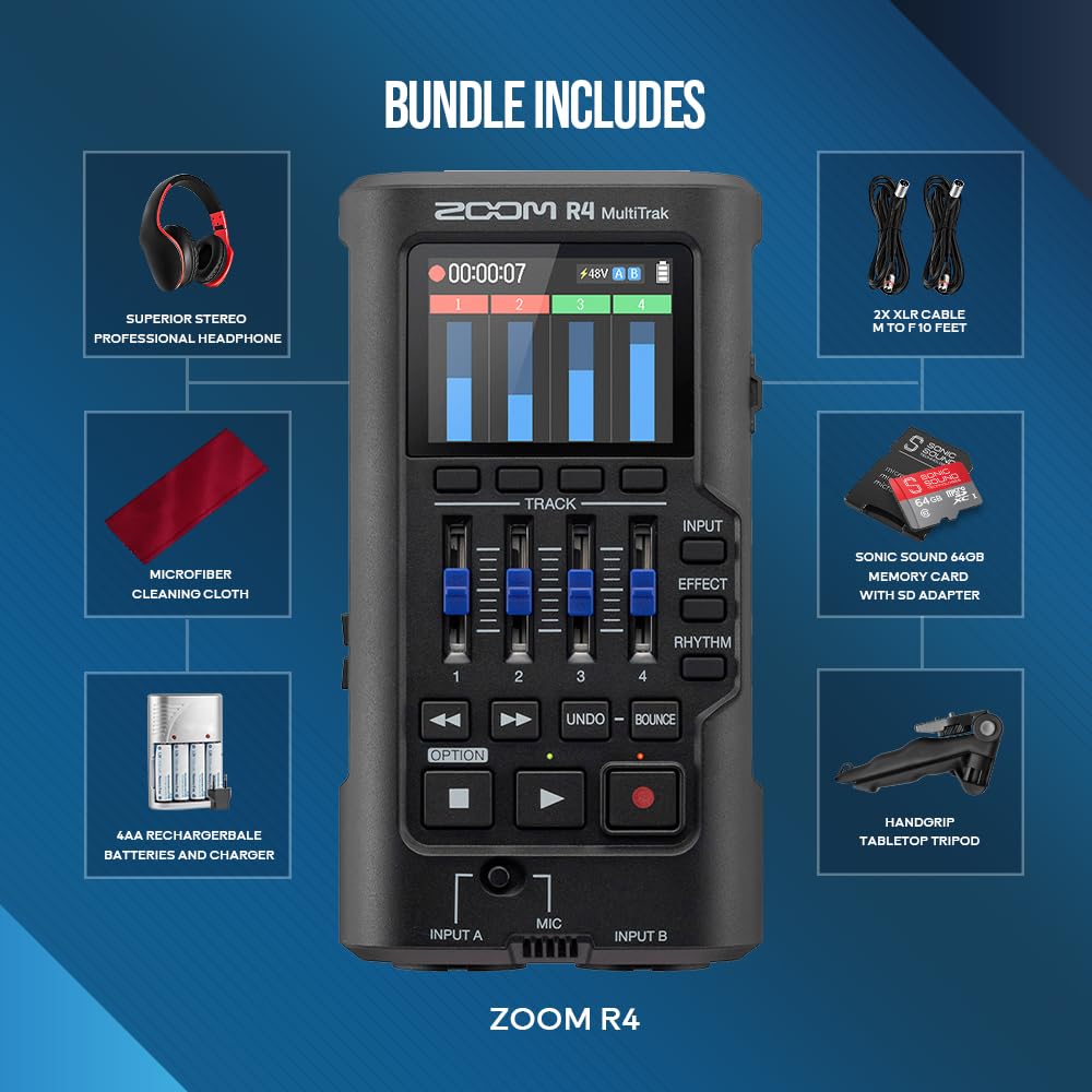 Amazon | Zoom R4 Multitrak - 32ビットフロートレコーダー、ステレオ
