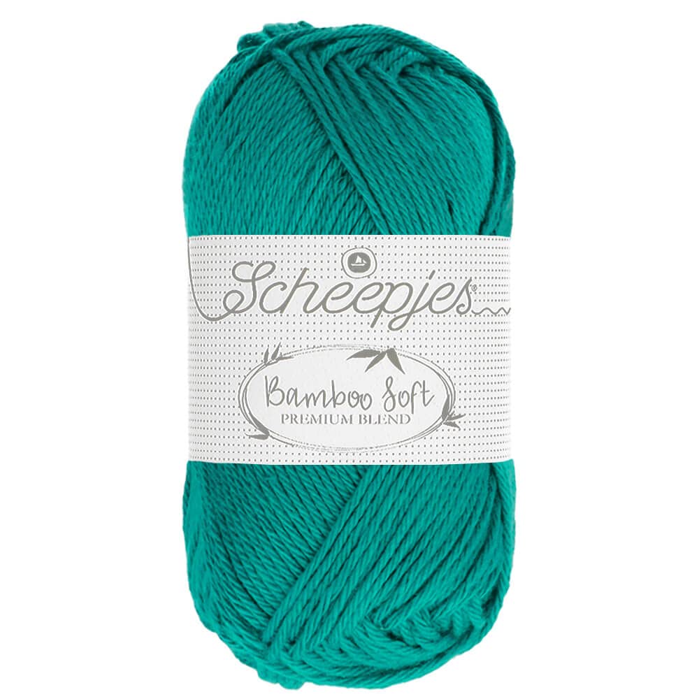 Scheepjes Bamboo Soft 50g - 258 Jade Lapis, Luxe Haak- en Breigarens, 1x50g