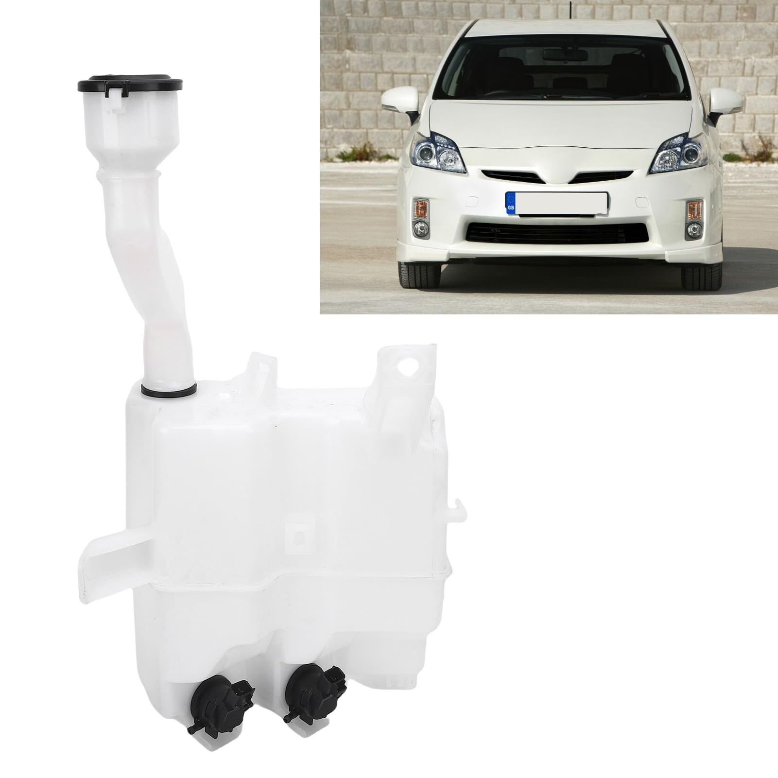 Sostituzione Diretta del Serbatoio del Liquido Lavavetri Parabrezza con Doppio Motore per un Flusso Costante |Robusta Plastica ABS |Ottimo per gli Appassionati Fai da Te