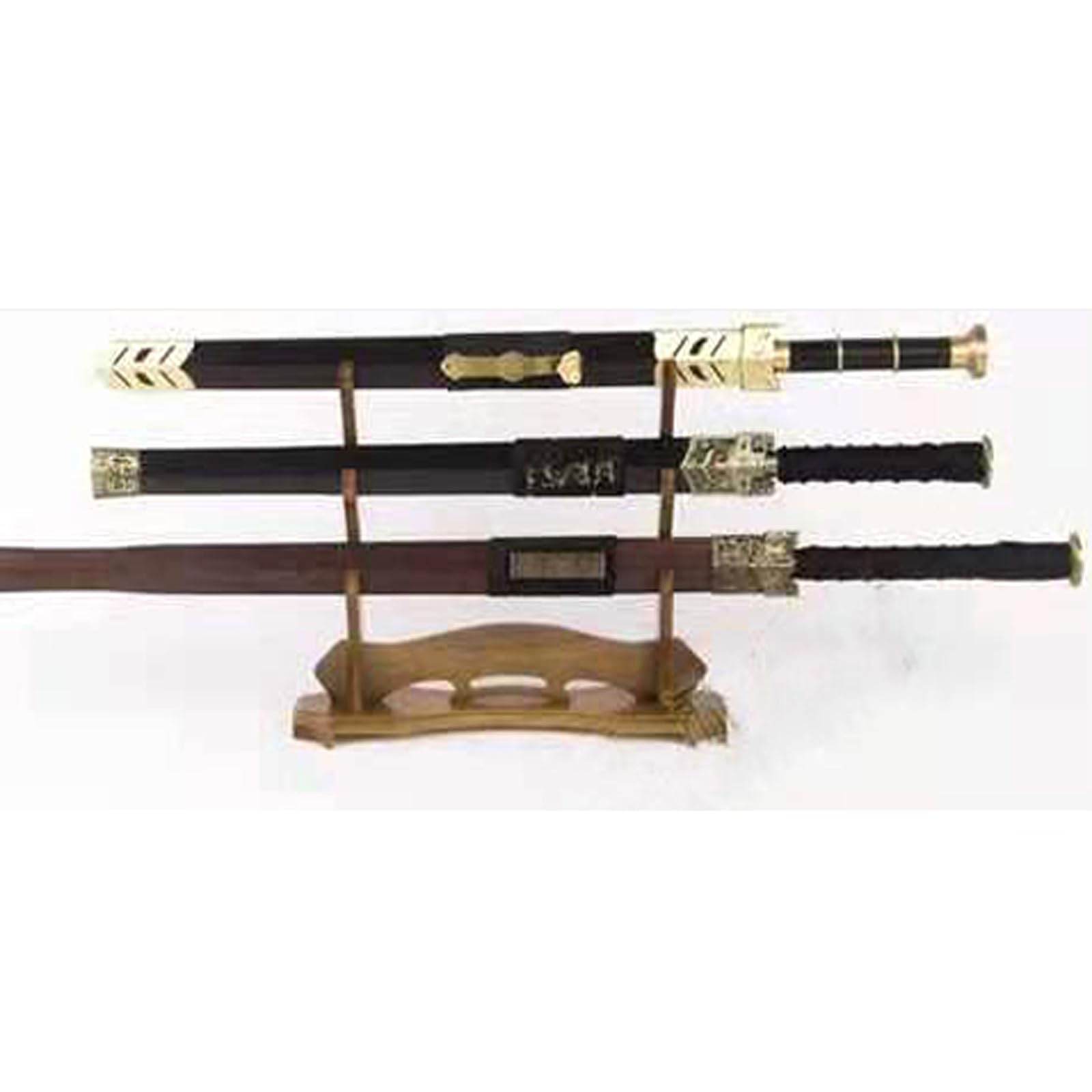 Soporte para Espadas,Flautas,Reglas,decoración del hogar,katanas,Espadas samuráis,Hecho a Mano,fácil de Instalar,Duradero,Madera Maciza marrón (1-3 Niveles)