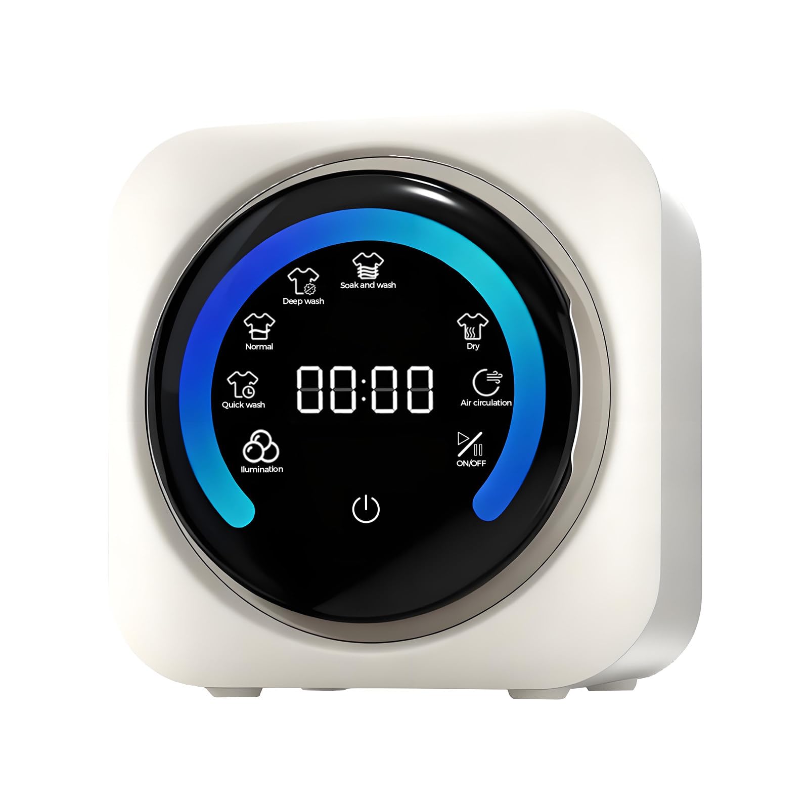 Mini lavadora y secadora portátil 2 en 1, lavadora de tambor frontal totalmente automática de 3,5 L, con panel de control LCD para prendas pequeñas, ropa interior y calcetines WallMount