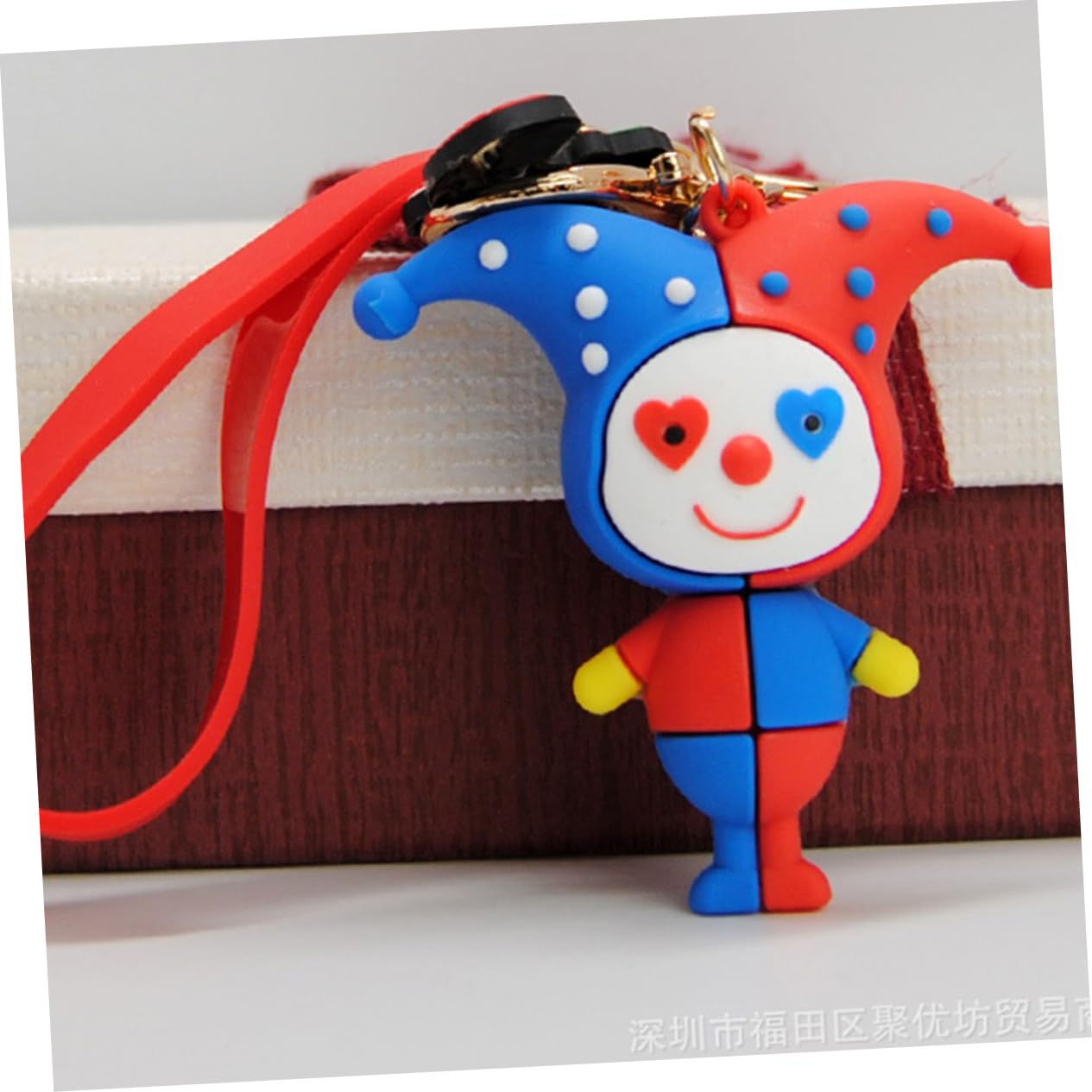 NUOBESTY 30 Pz accessori da clown portachiavi fai da te bigiotteria fai da te accessori per auto ciondolo per borsa a forma di clown arredamento da appendere a clown artificiale decorare