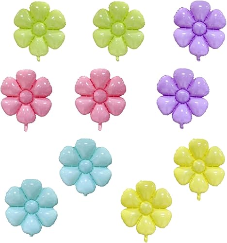 10 globos de margarita, suministros de fiesta temática de flores, globos de papel de aluminio, cumpleaños, boda, baby shower, etc. Decoración de