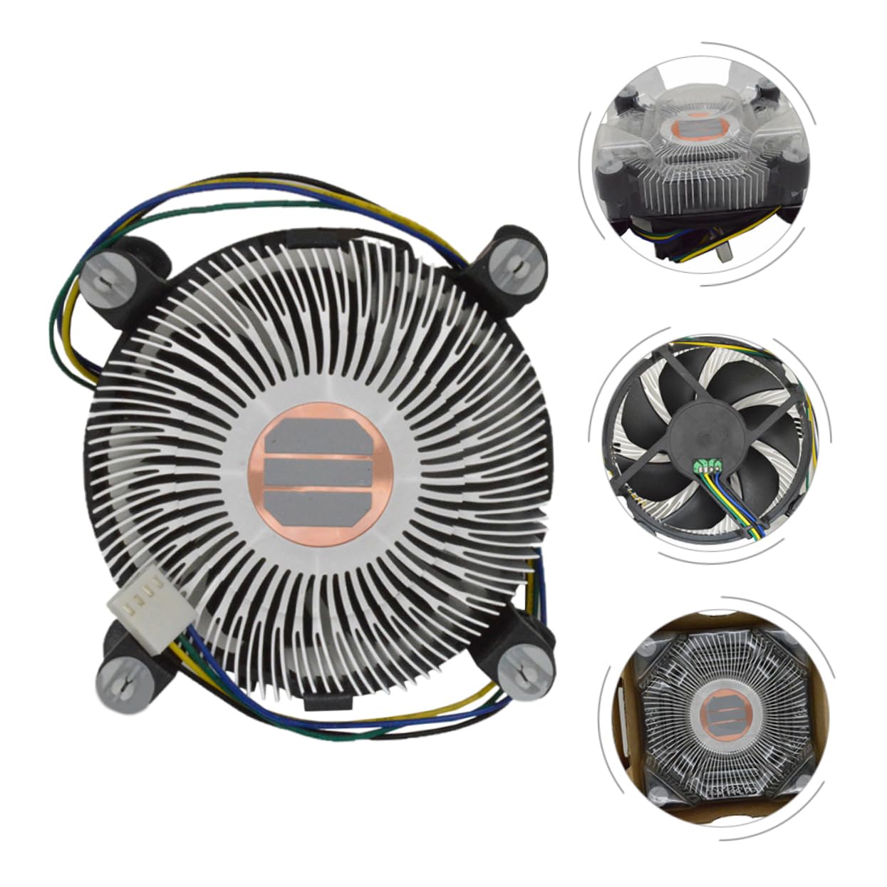 Operitacx 2 Pezzi dissipatore di calore della CPU dissipatore cpu aria ventola del dissipatore di calore ventola di raffreddamento elettrica Accessori per computer rame Nero