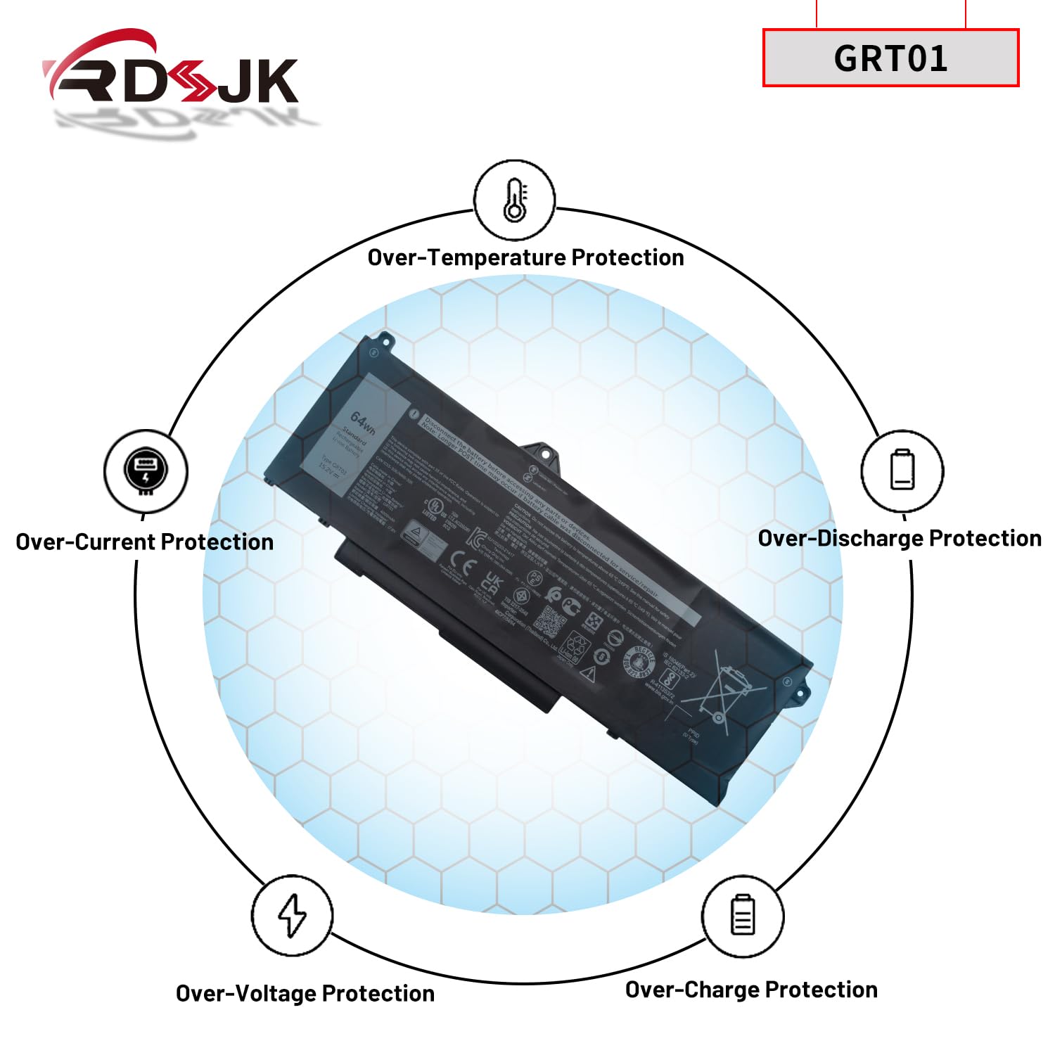 Amazon.com: GRT01 R05P0 VXD57 Laptop Battery for Dell Latitude