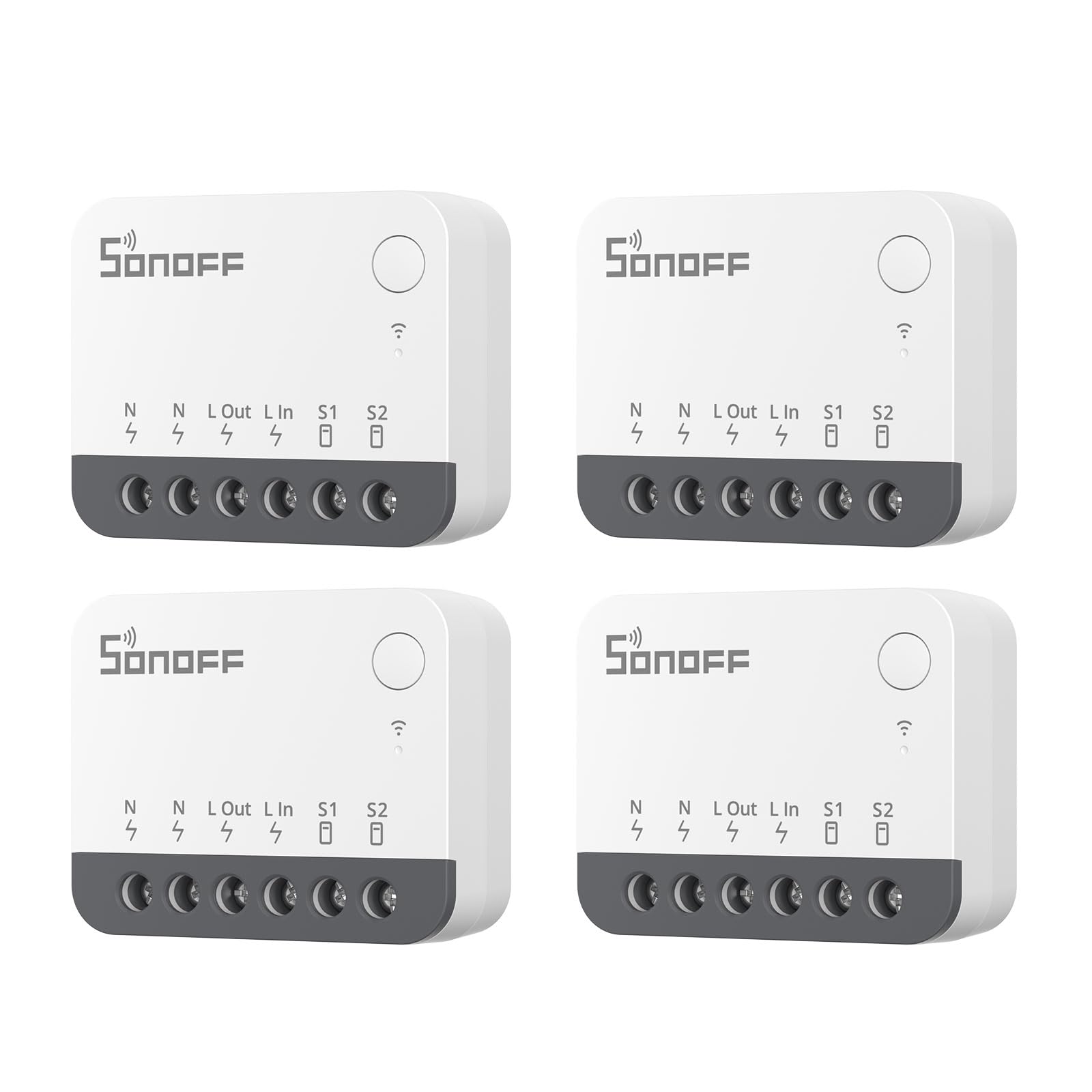 SONOFF Zigbee Interruptor Inteligente, Funciona con Alexa & Google Home, 4 PACK, Requiere Pasarela Zigbee,Se Requiere Neutral
