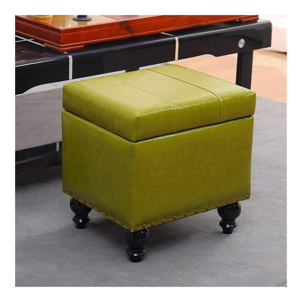 Repose-pieds vert ottoman petit tabouret déco de salon